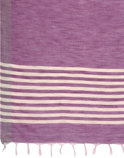 Light Purple Cotton Plain Woven Saree | Sudathi