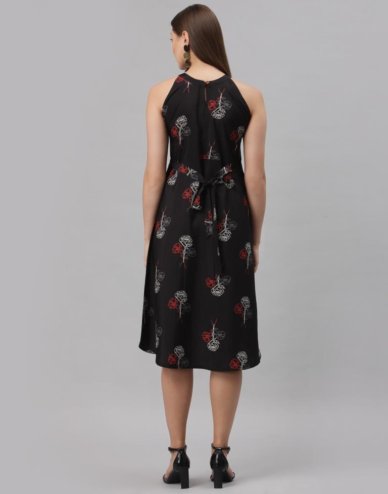 Black Halter Neck Dress | Leemboodi