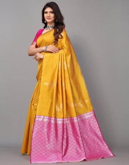 Turmeric Yellow Silk Saree | Sudathi