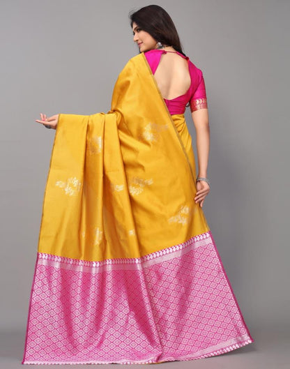 Turmeric Yellow Silk Saree | Sudathi