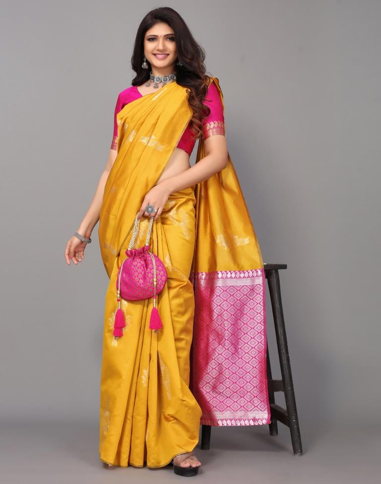 Turmeric Yellow Silk Saree | Sudathi