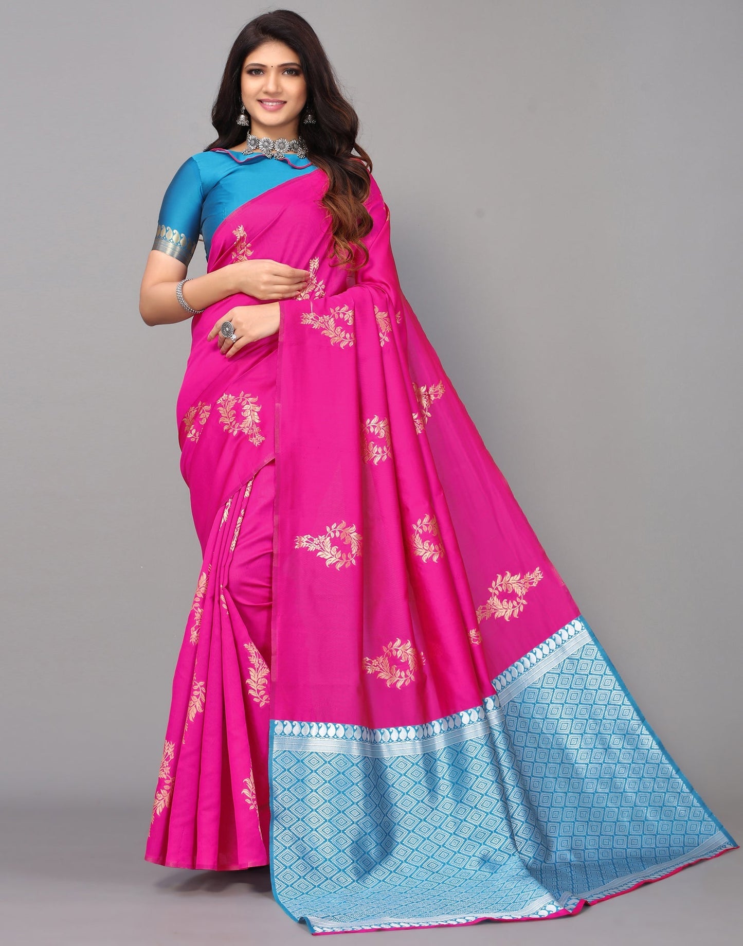 Hot Pink Silk Saree | Sudathi