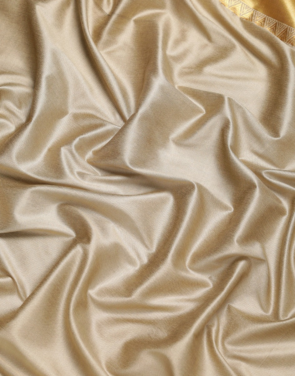 Light Brown Kanjivaram Silk Saree | Sudathi