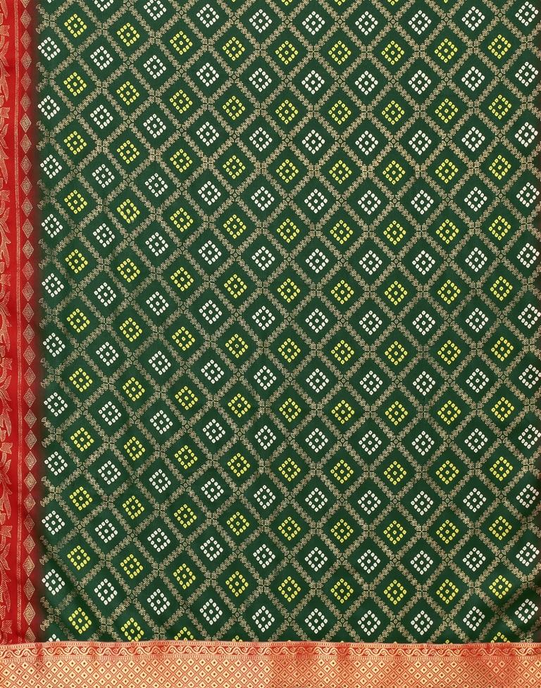 Bottle Green Silk Saree | Leemboodi