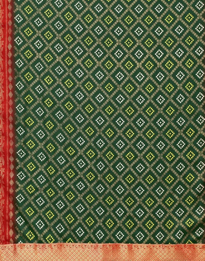 Bottle Green Silk Saree | Leemboodi