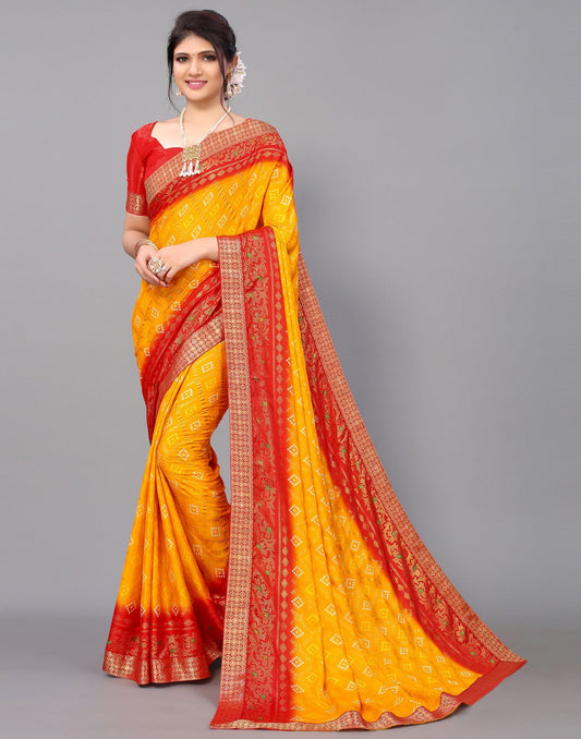 Yellow Silk Saree | Leemboodi