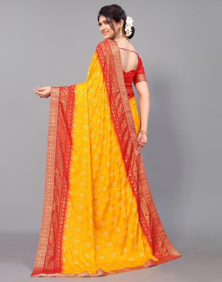 Yellow Silk Saree | Leemboodi