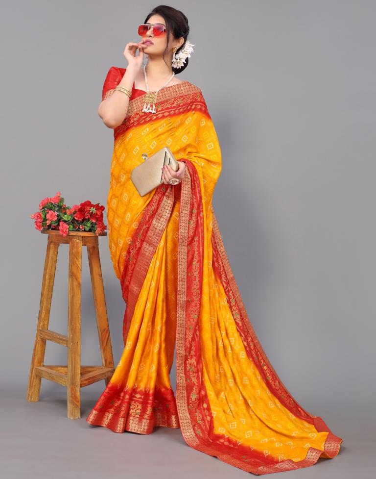 Yellow Silk Saree | Leemboodi