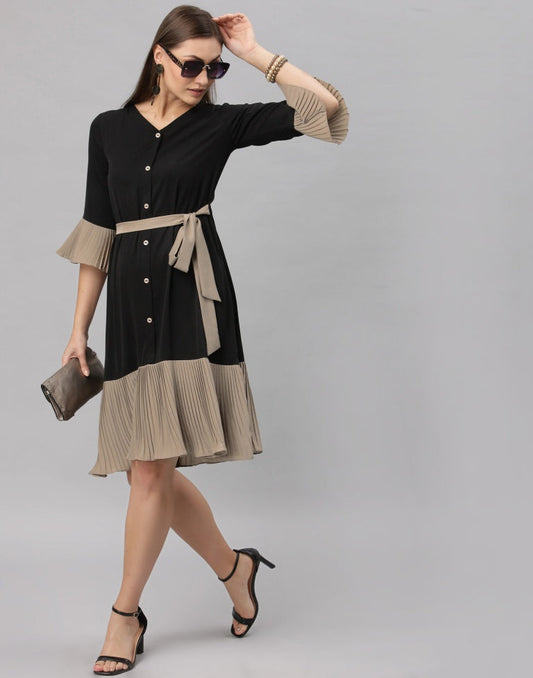 Black Ruffle Dress | Sudathi