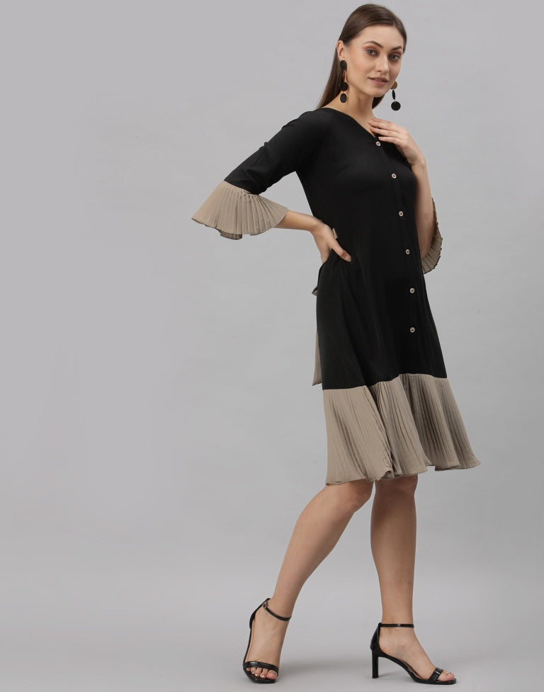 Black Ruffle Dress | Sudathi