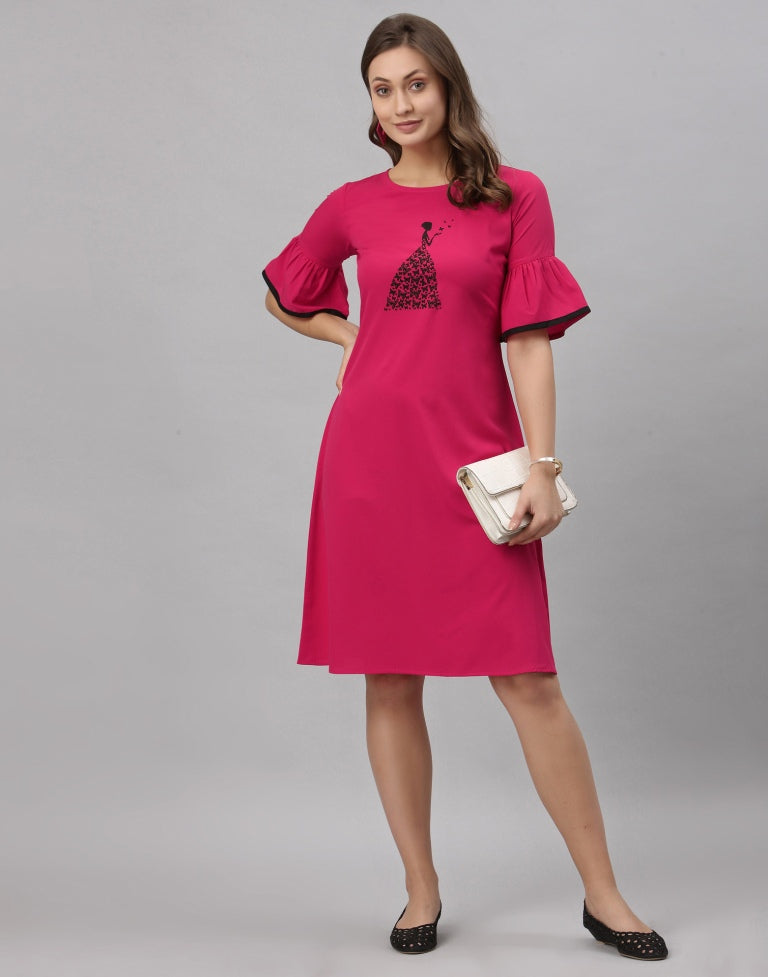 Pink Bell Sleeve Dress | Leemboodi