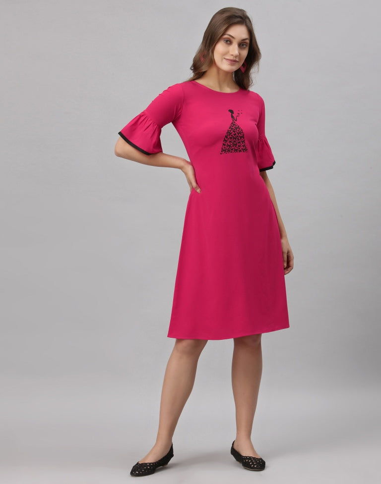 Pink Bell Sleeve Dress | Leemboodi