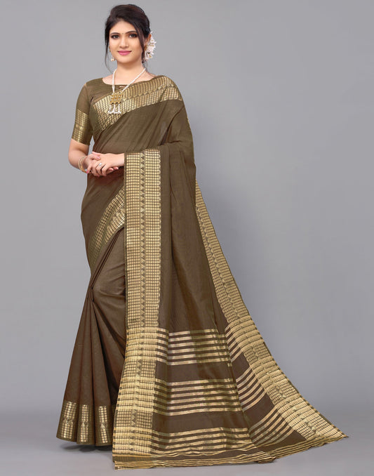 Brown Cotton Saree | Sudathi