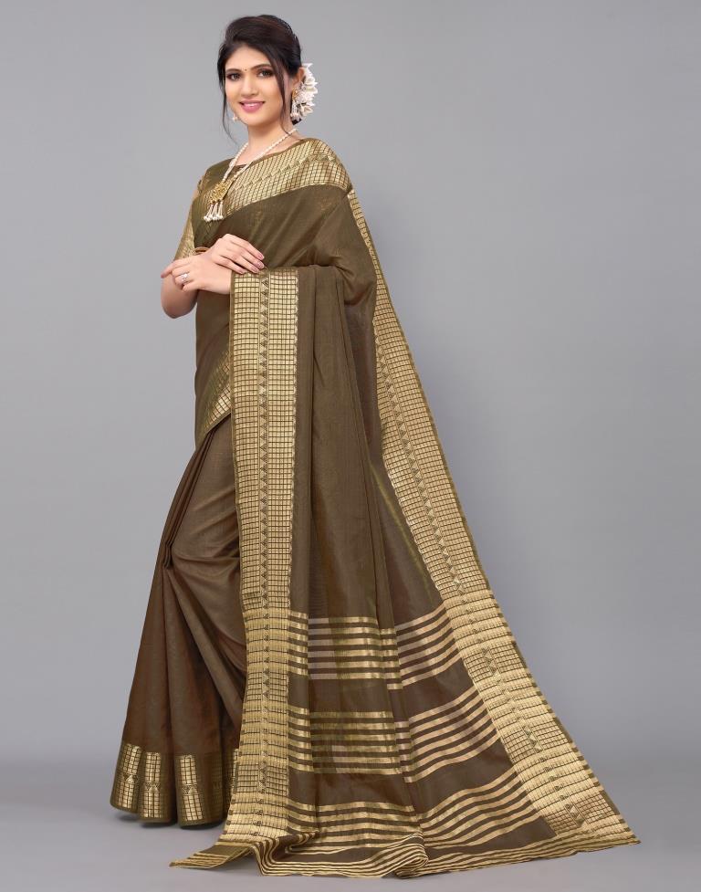 Brown Cotton Saree | Sudathi
