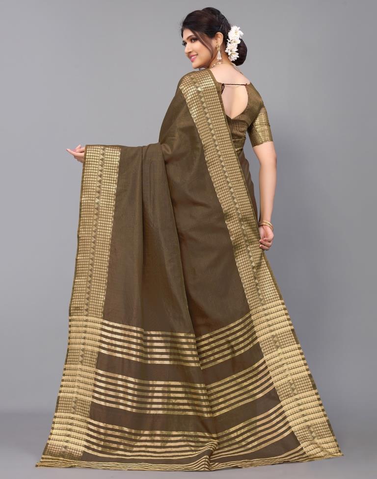 Brown Cotton Saree | Sudathi