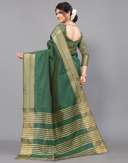 Green Cotton Saree | Leemboodi