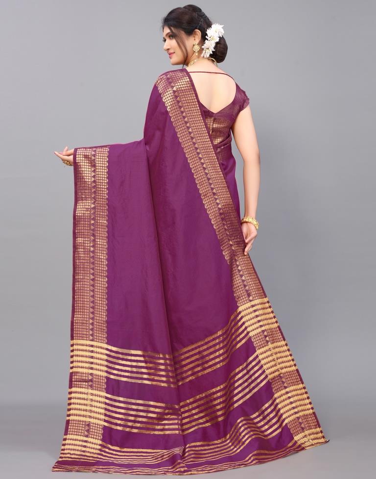 Purple Cotton Saree | Leemboodi