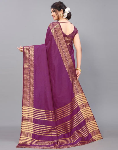Purple Cotton Saree | Leemboodi