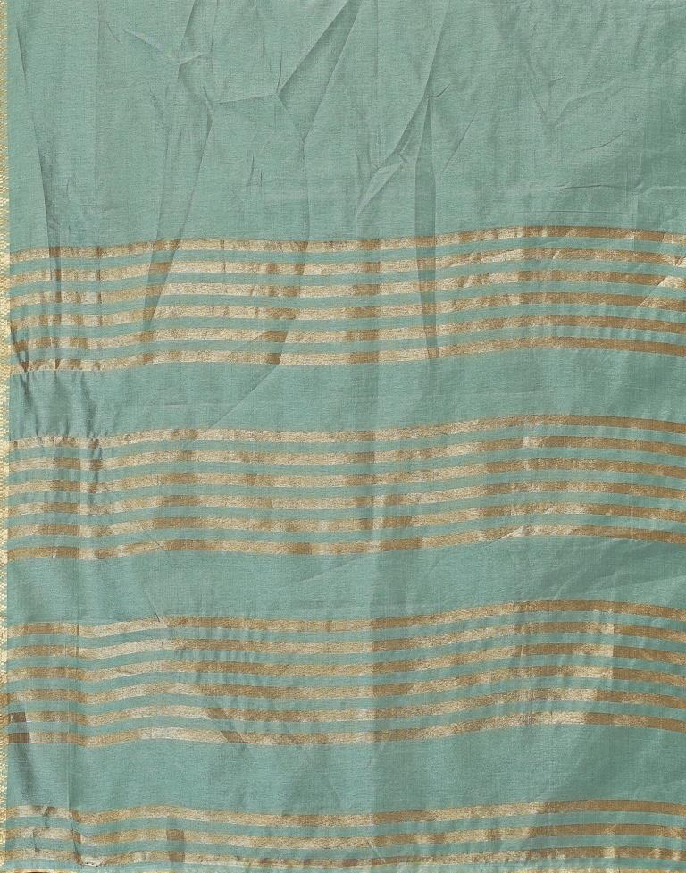 Dusty Green Cotton Saree | Leemboodi