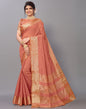 Coral Orange Cotton Saree | Leemboodi