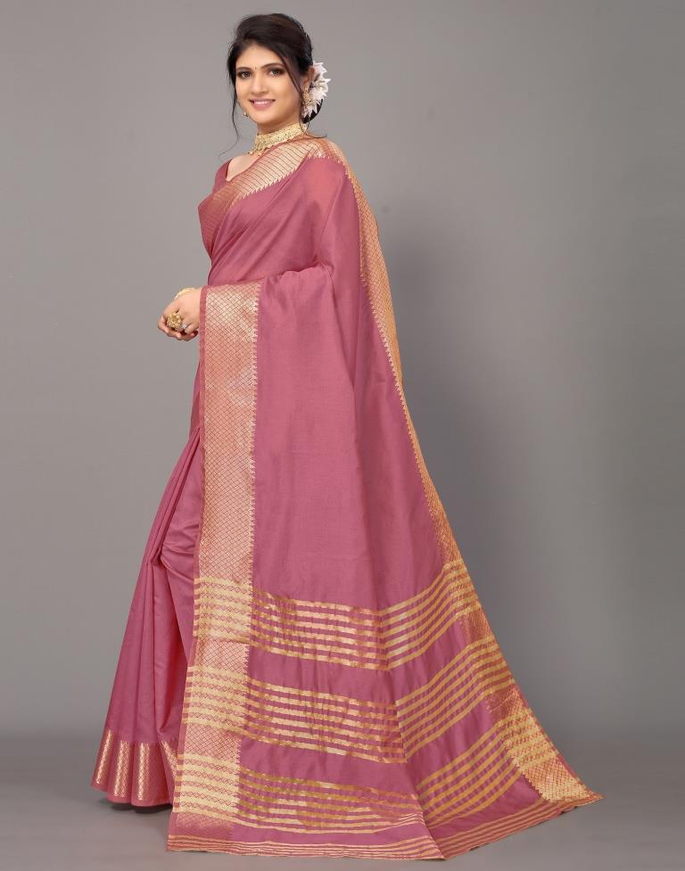 Pink Cotton Saree | Leemboodi