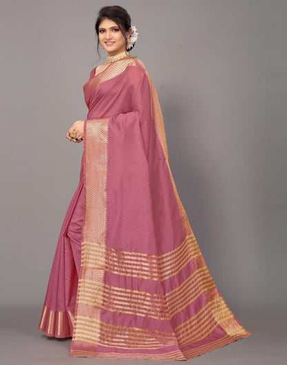 Pink Cotton Saree | Leemboodi