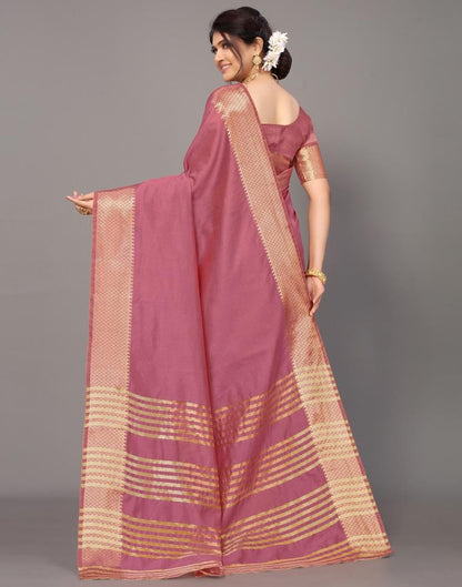 Pink Cotton Saree | Leemboodi