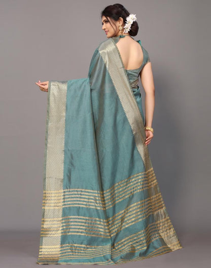 Light Blue Cotton Saree | Leemboodi