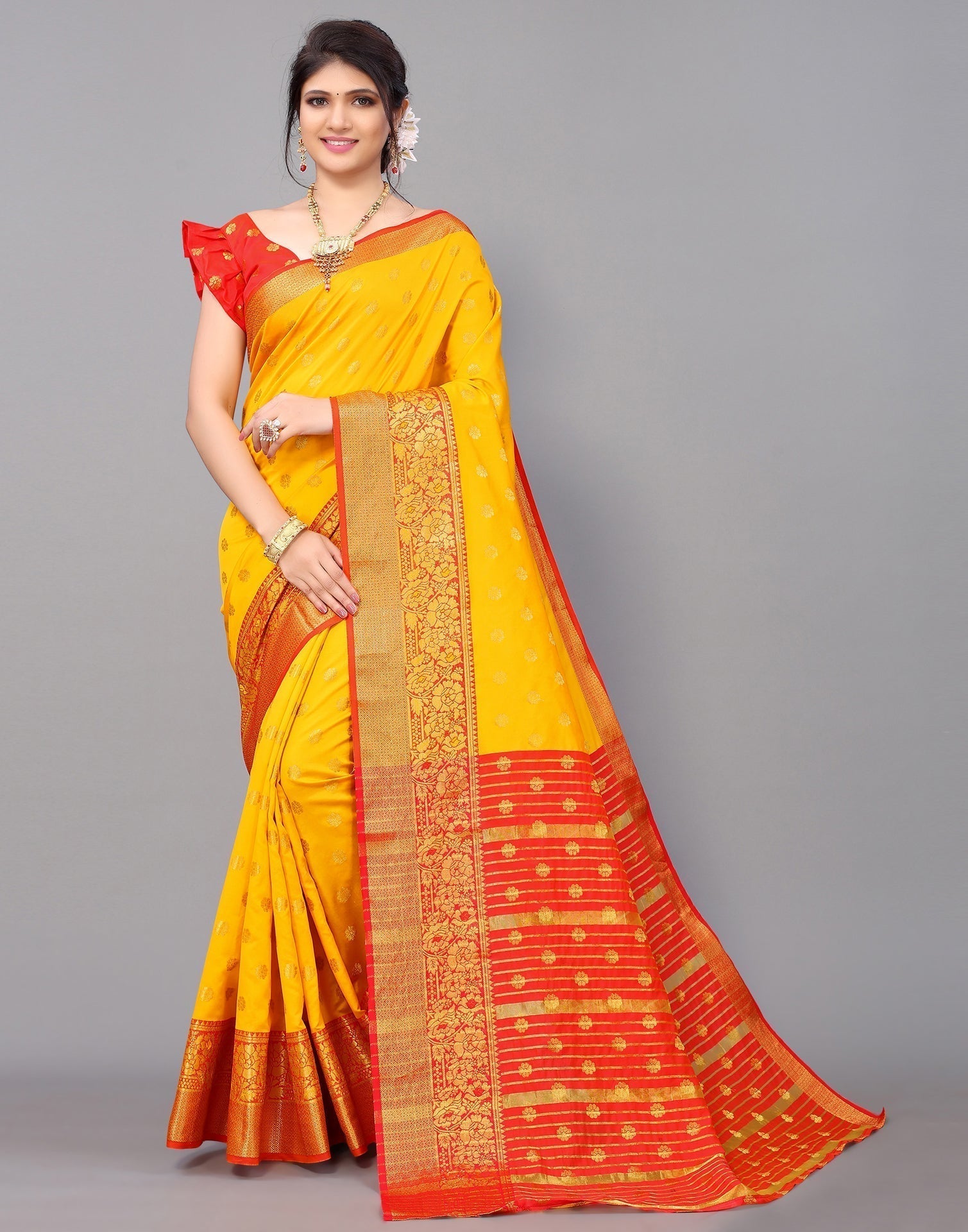 Yellow Silk Saree | Sudathi