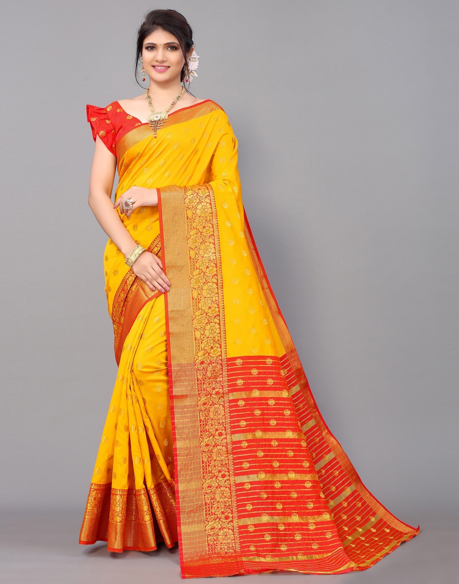 Yellow Silk Saree | Sudathi