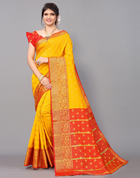 Yellow Silk Saree | Sudathi