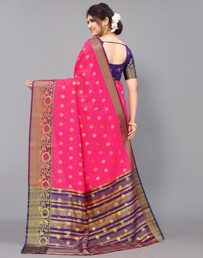 Neon Pink Silk Saree | Leemboodi