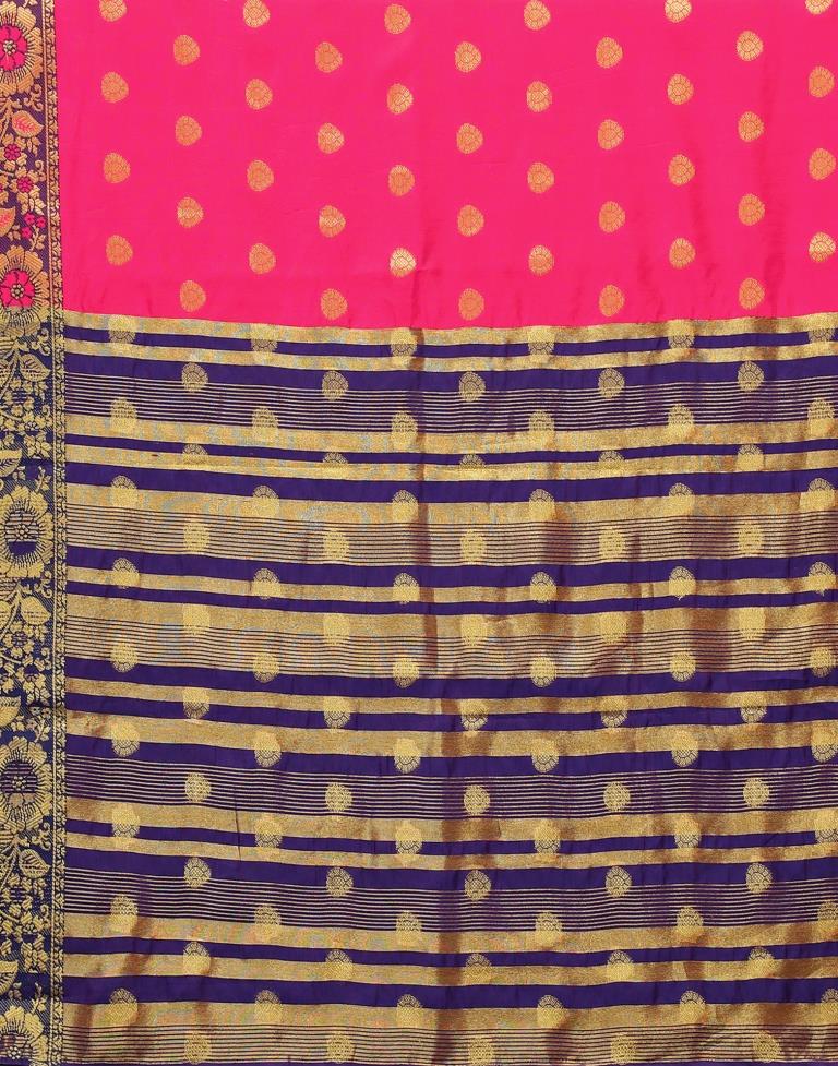 Neon Pink Silk Saree | Leemboodi