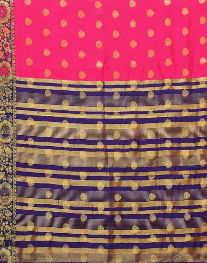 Neon Pink Silk Saree | Leemboodi
