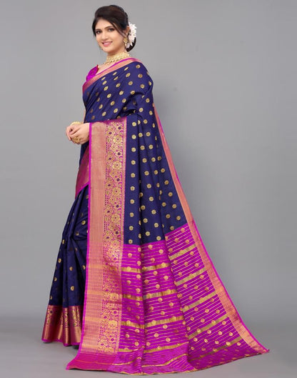 Navy Blue Silk Saree | Leemboodi