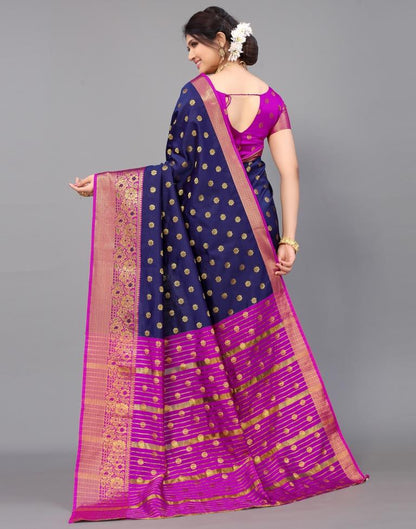 Navy Blue Silk Saree | Leemboodi