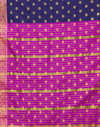 Navy Blue Silk Saree | Leemboodi