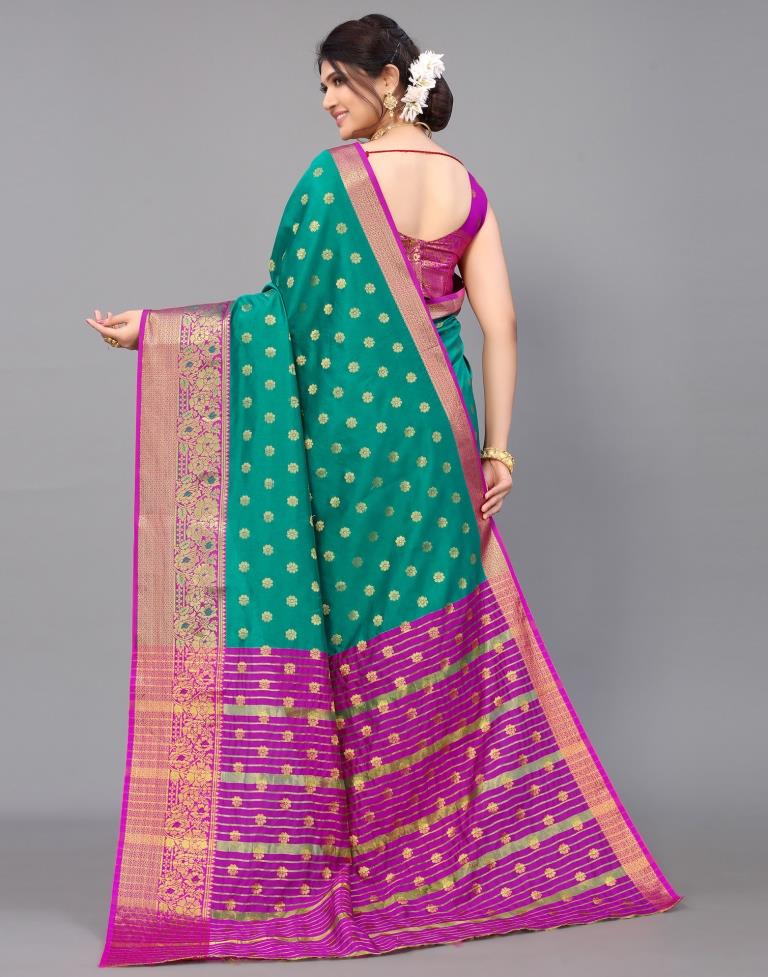 Rama Green Silk Saree | Leemboodi
