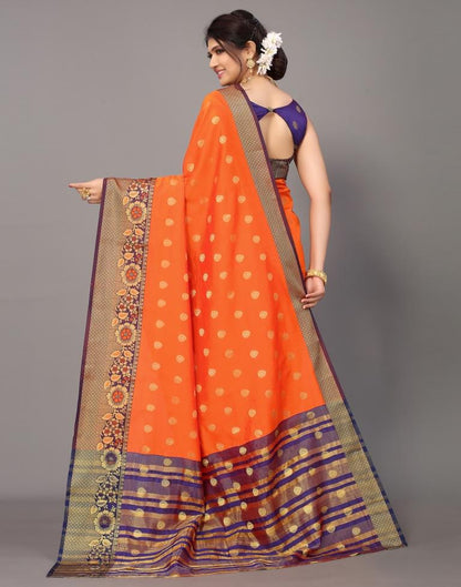 Orange Silk Saree | Leemboodi