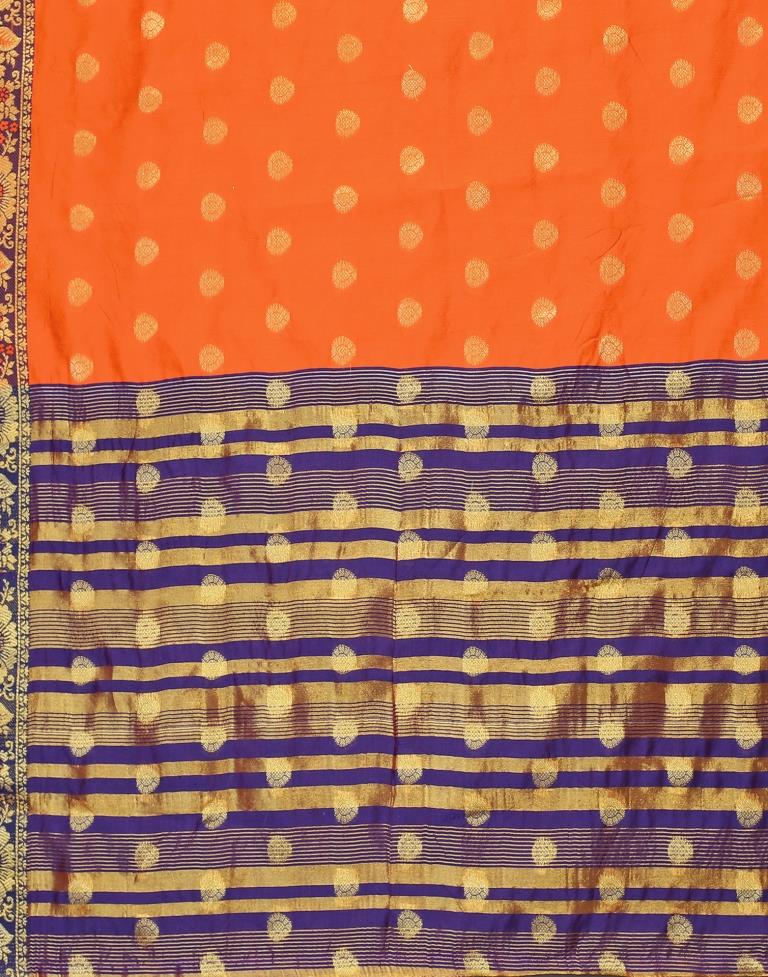 Orange Silk Saree | Leemboodi