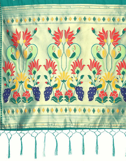 Rama Green Silk Saree | Sudathi