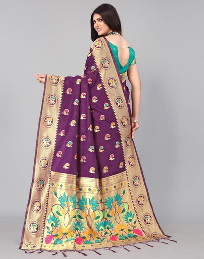 Purple Silk Saree | Leemboodi