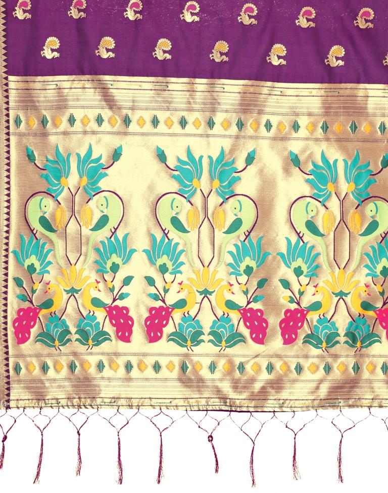 Purple Silk Saree | Leemboodi