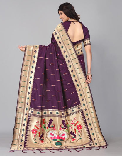 Purple Silk Saree | Leemboodi