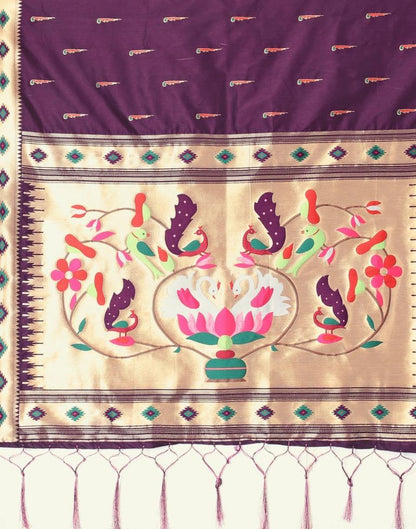 Purple Silk Saree | Leemboodi