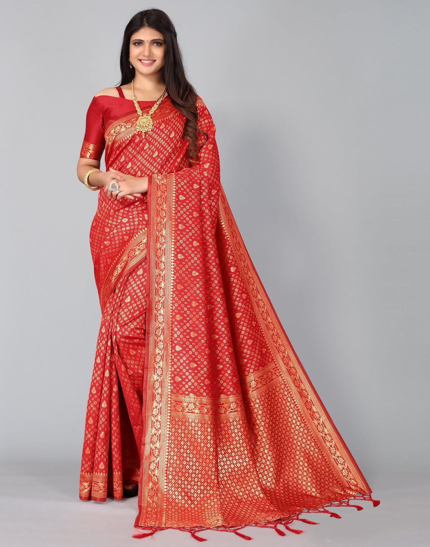 Red Silk Saree | Leemboodi