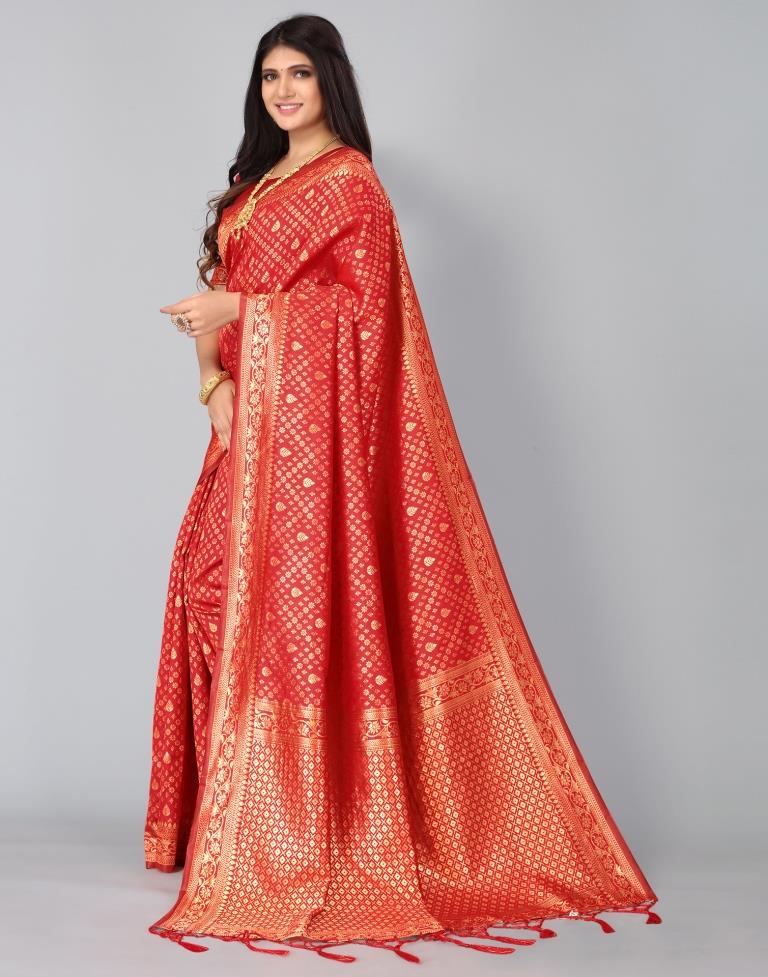 Red Silk Saree | Leemboodi