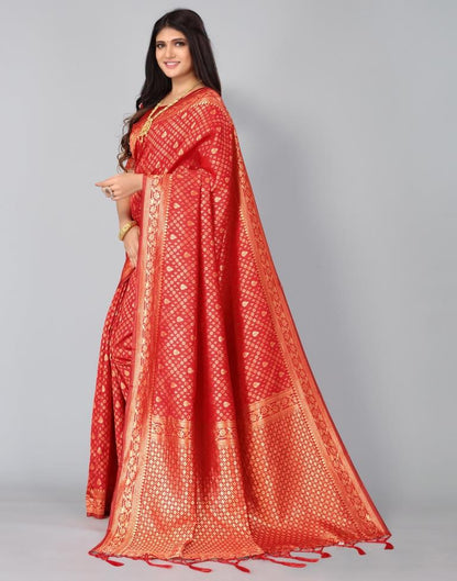 Red Silk Saree | Leemboodi