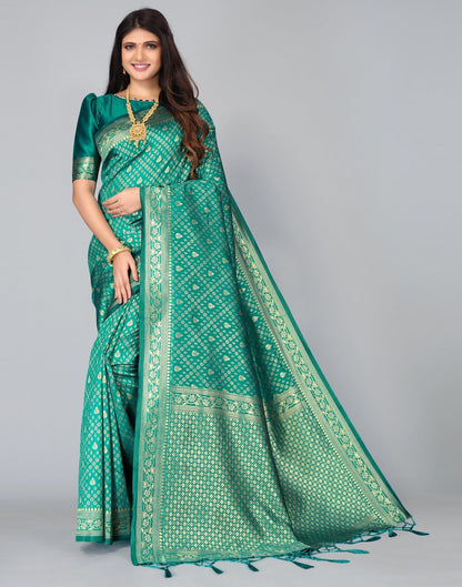 Rama Green Silk Saree | Leemboodi