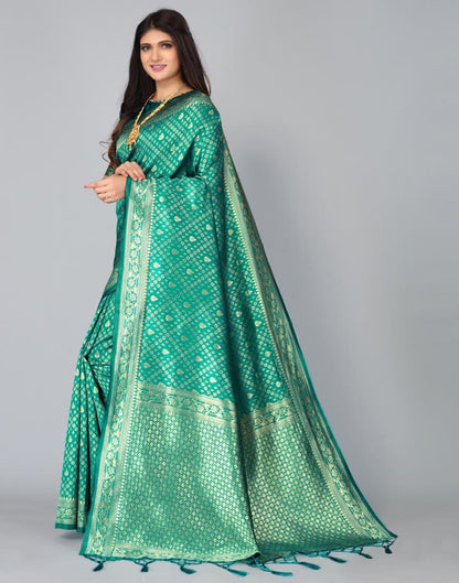 Rama Green Silk Saree | Leemboodi
